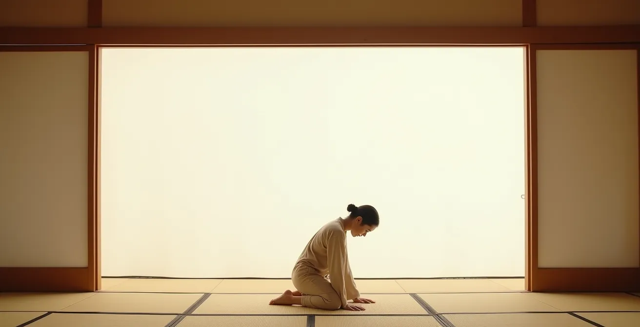 A guest performing a respectful bow to express thanks without tipping